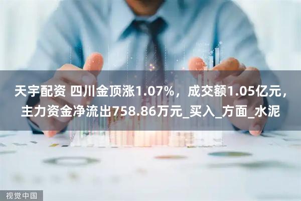 天宇配资 四川金顶涨1.07%，成交额1.05亿元，主力资金净流出758.86万元_买入_方面_水泥